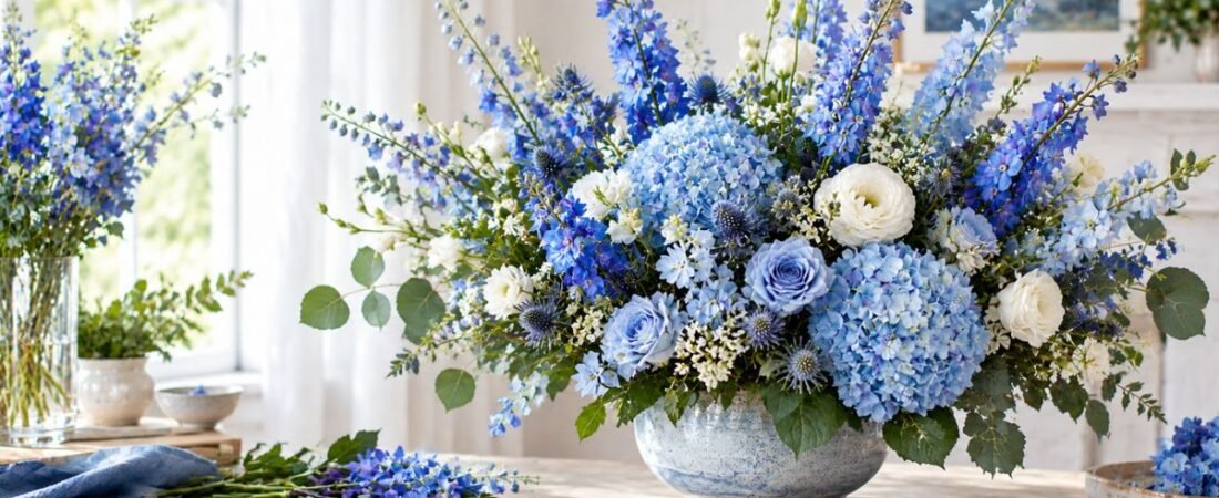 Blue Flower Arrangement: How to Design a Striking, Professional Display