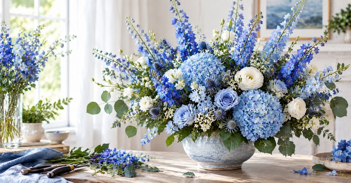 Blue Flower Arrangement: How to Design a Striking, Professional Display